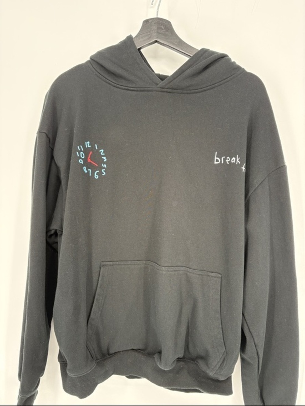 🐝 Break Free cotton French Terry Black Graphic Hoodie